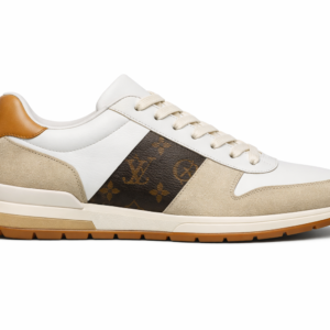 Baskets blanches et beige
