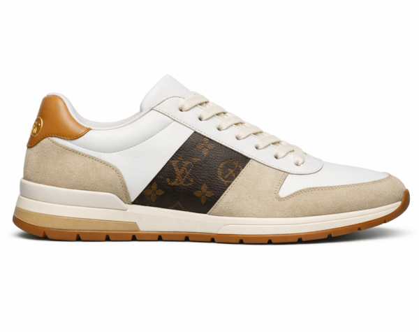 Baskets blanches et beige