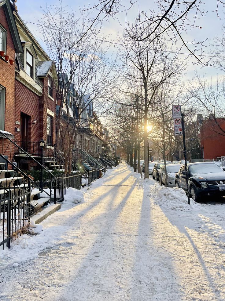 Une rue en hiver