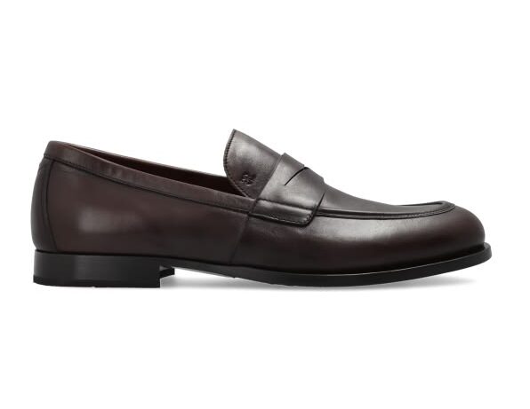 Loafers en cuir brun foncé