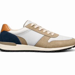 Baskets blanche, beige, bleu et orange