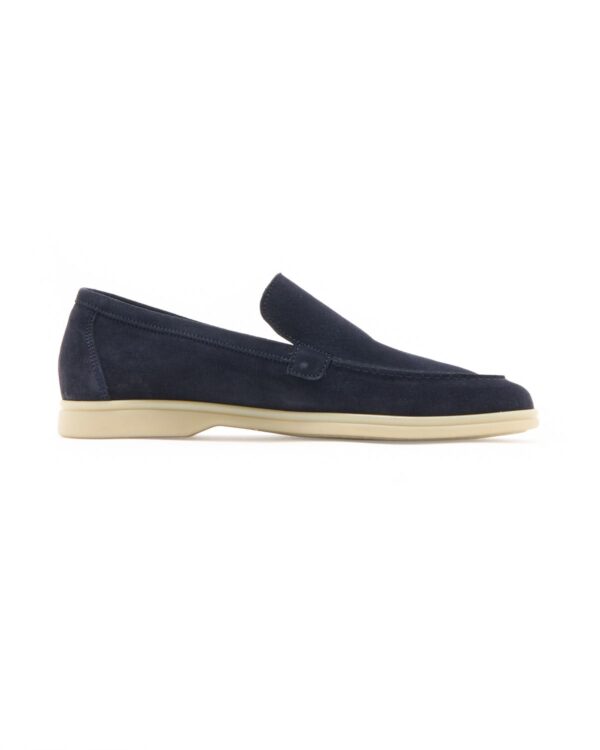 Loafers bleu marine et semelle beige